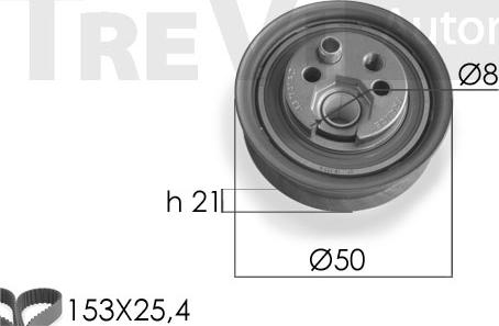 Trevi Automotive KD1059 - Kit de distribution cwaw.fr