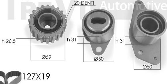 Trevi Automotive KD1056 - Kit de distribution cwaw.fr