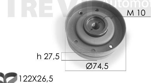 Trevi Automotive KD1061 - Kit de distribution cwaw.fr