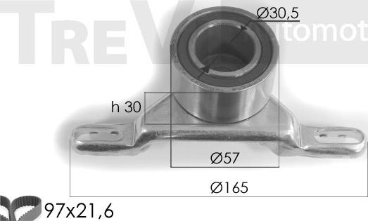 Trevi Automotive KD1068 - Kit de distribution cwaw.fr