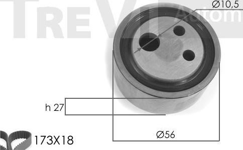 Trevi Automotive KD1063 - Kit de distribution cwaw.fr