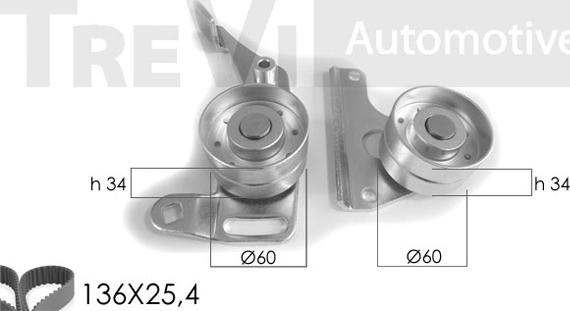 Trevi Automotive KD1003 - Kit de distribution cwaw.fr