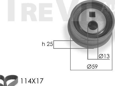 Trevi Automotive KD1015 - Kit de distribution cwaw.fr