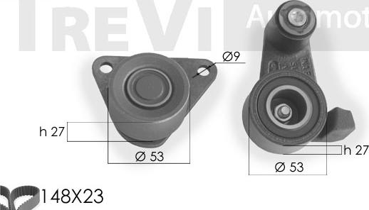 Trevi Automotive KD1083 - Kit de distribution cwaw.fr