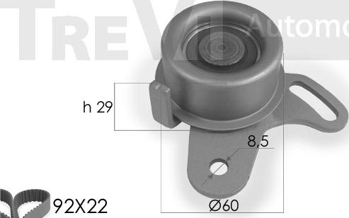 Trevi Automotive KD1033 - Kit de distribution cwaw.fr