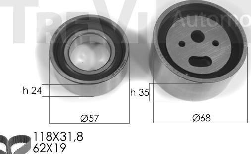 Trevi Automotive KD1020 - Kit de distribution cwaw.fr