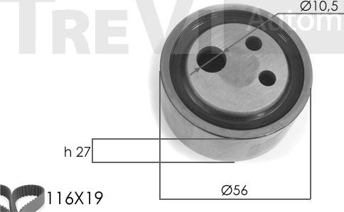 Trevi Automotive KD1028 - Kit de distribution cwaw.fr