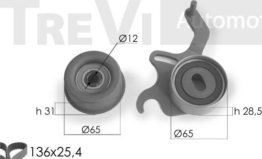 Trevi Automotive KD1074 - Kit de distribution cwaw.fr