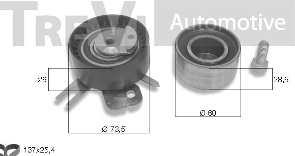 Trevi Automotive KD1070 - Kit de distribution cwaw.fr