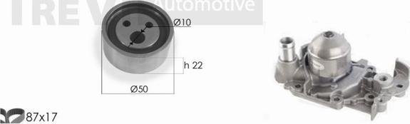 Trevi Automotive KD1078HP - Pompe à eau + kit de courroie de distribution cwaw.fr