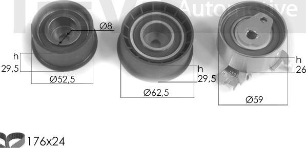 Trevi Automotive KD1073 - Kit de distribution cwaw.fr