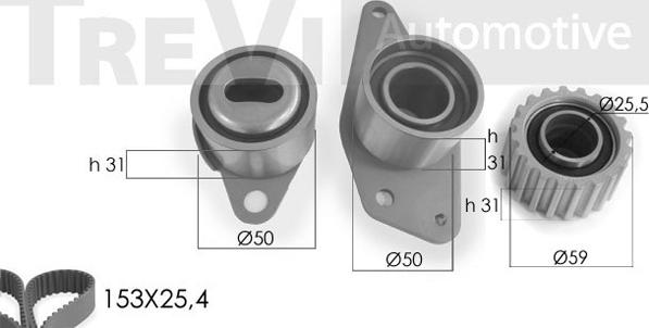 Trevi Automotive KD1199 - Kit de distribution cwaw.fr