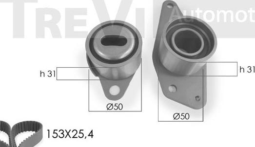 Trevi Automotive KD1196 - Kit de distribution cwaw.fr