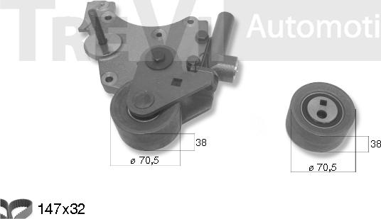 Trevi Automotive KD1192 - Kit de distribution cwaw.fr