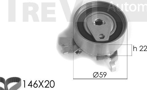 Trevi Automotive KD1169 - Kit de distribution cwaw.fr