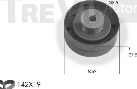 Trevi Automotive KD1109 - Kit de distribution cwaw.fr