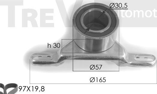 Trevi Automotive KD1116 - Kit de distribution cwaw.fr