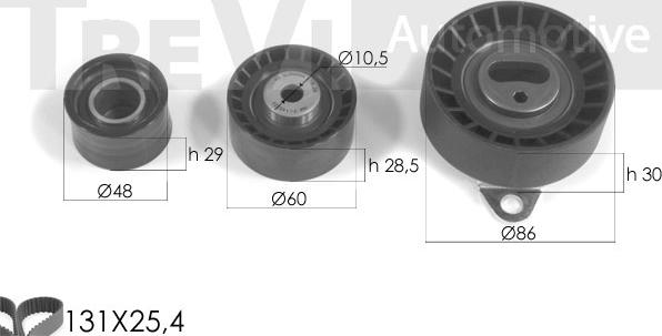 Trevi Automotive KD1181 - Kit de distribution cwaw.fr