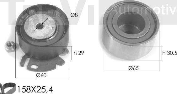 Trevi Automotive KD1183 - Kit de distribution cwaw.fr