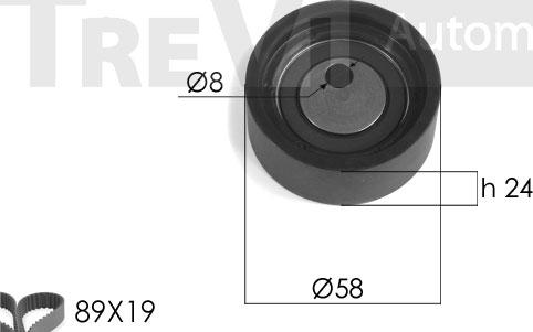 Trevi Automotive KD1137 - Kit de distribution cwaw.fr