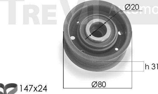 Trevi Automotive KD1126 - Kit de distribution cwaw.fr