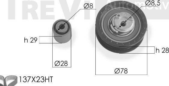 Trevi Automotive KD1174 - Kit de distribution cwaw.fr