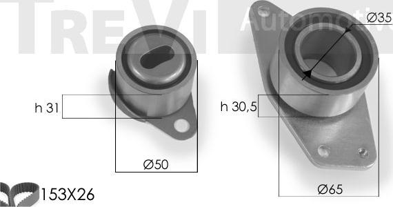 Trevi Automotive KD1172 - Kit de distribution cwaw.fr