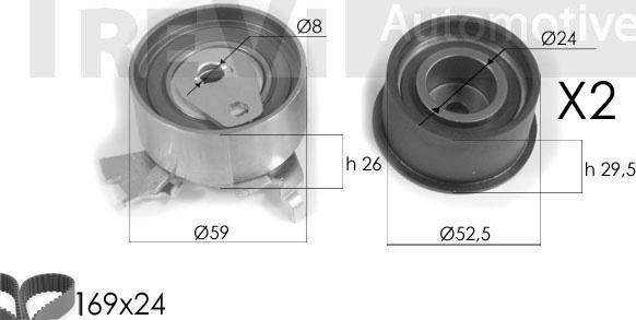 Trevi Automotive KD1177 - Kit de distribution cwaw.fr