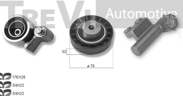 Trevi Automotive KD1393 - Kit de distribution cwaw.fr