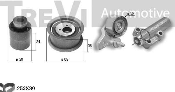 Trevi Automotive KD1397 - Kit de distribution cwaw.fr