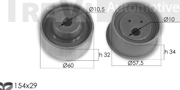 Trevi Automotive KD1349 - Kit de distribution cwaw.fr