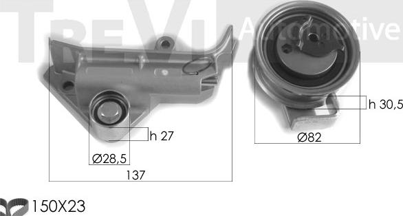 Trevi Automotive KD1347 - Kit de distribution cwaw.fr