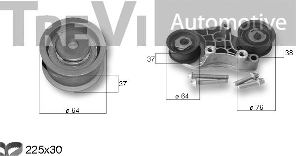 Trevi Automotive KD1351 - Kit de distribution cwaw.fr