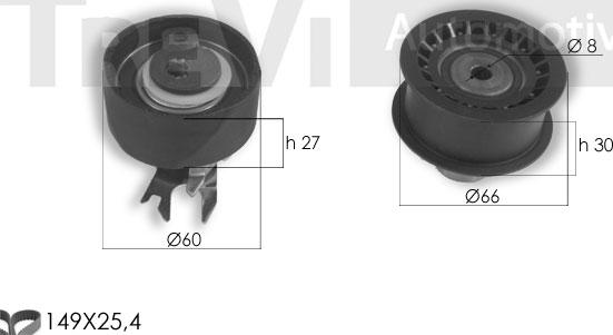 Trevi Automotive KD1352 - Kit de distribution cwaw.fr