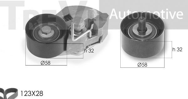 Trevi Automotive KD1316 - Kit de distribution cwaw.fr