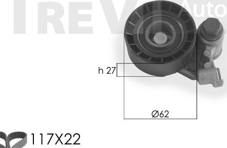 Trevi Automotive KD1318 - Kit de distribution cwaw.fr