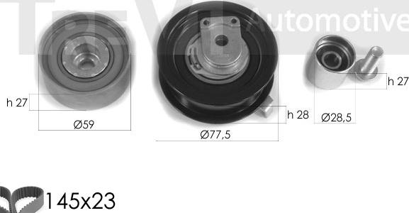 Trevi Automotive KD1312 - Kit de distribution cwaw.fr