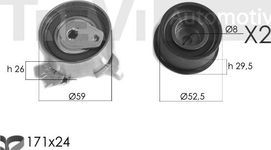 Trevi Automotive KD1386 - Kit de distribution cwaw.fr