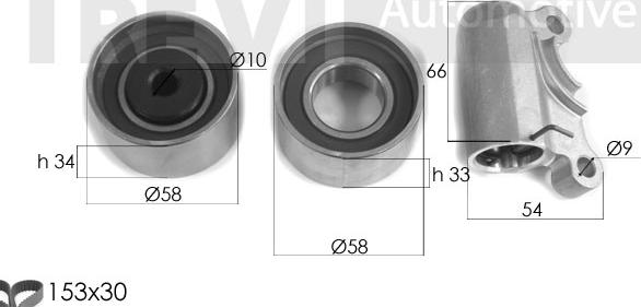 Trevi Automotive KD1381 - Kit de distribution cwaw.fr