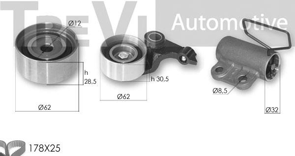 Trevi Automotive KD1388 - Kit de distribution cwaw.fr