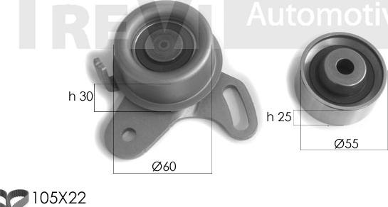 Trevi Automotive KD1335 - Kit de distribution cwaw.fr