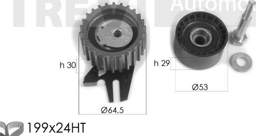 Trevi Automotive KD1331 - Kit de distribution cwaw.fr