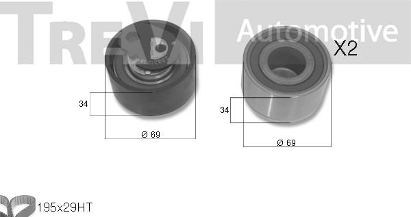 Trevi Automotive KD1329 - Kit de distribution cwaw.fr