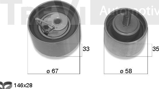 Trevi Automotive KD1324 - Kit de distribution cwaw.fr