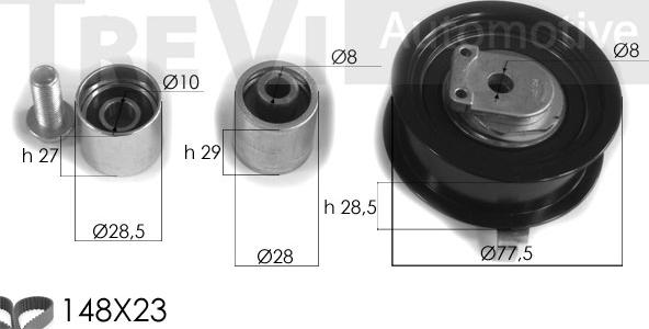 Trevi Automotive KD1325 - Kit de distribution cwaw.fr