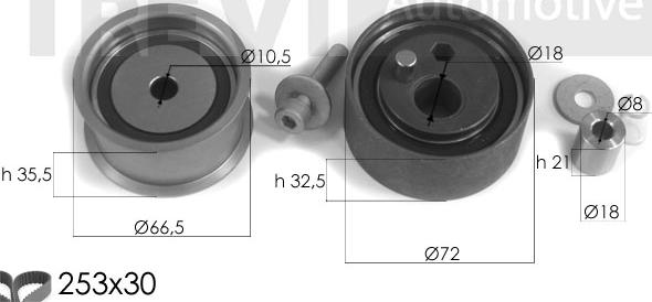 Trevi Automotive KD1326 - Kit de distribution cwaw.fr