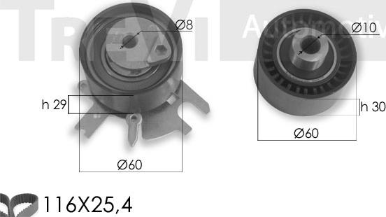 Trevi Automotive KD1320 - Kit de distribution cwaw.fr