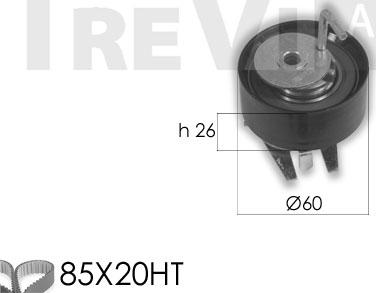 Trevi Automotive KD1328 - Kit de distribution cwaw.fr