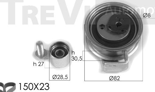 Trevi Automotive KD1327 - Kit de distribution cwaw.fr