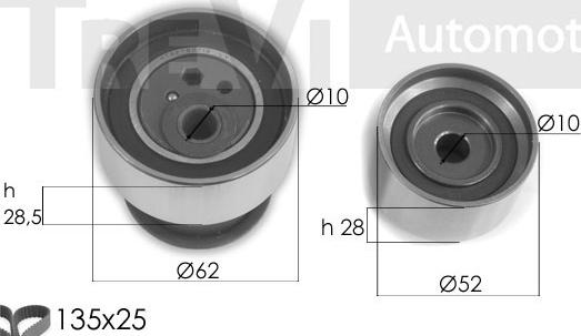 Trevi Automotive KD1379 - Kit de distribution cwaw.fr